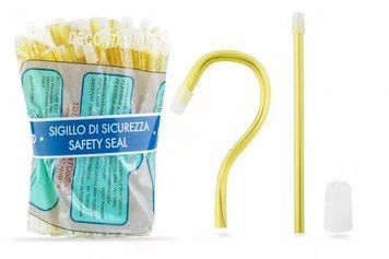 Слиновідсмоктувачі прозорі жовті 3410/06/1 Nostrum 100 шт 5DLX0524 фото