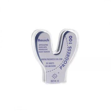 Папір артикуляційний Бауш (Bausch) BK53 підкова, блакитний 100 мкм 50 шт BSH000130 фото