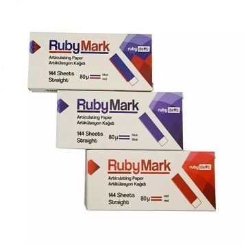 Папір артикуляційний RubyMark прямий 80 мкм 144 шт IDL000040_0 фото