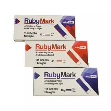 Папір артикуляційний RubyMark прямий 40 мкм 144 шт IDL000070_0 фото