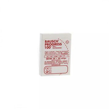 Папір артикуляційний Бауш (Bausch) BK58 червоний 100 мкм 50 шт BSH000110 фото